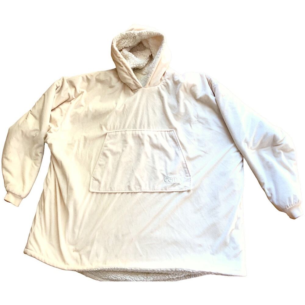 THE COMFY Original | Beige Oversized Microfiber & Sherpa Wearable Blanket